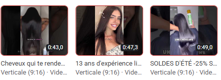 Vidéos verticales issues des contenus de la marque